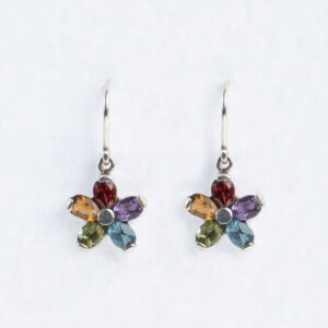 925 Silver Multi Colour Semi Precious Womens Earring
